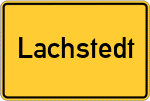 Place name sign Lachstedt