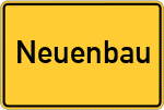 Place name sign Neuenbau