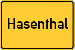 Place name sign Hasenthal