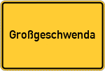 Place name sign Großgeschwenda