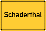 Place name sign Schaderthal