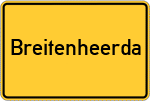 Place name sign Breitenheerda