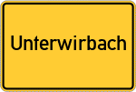 Place name sign Unterwirbach