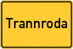 Place name sign Trannroda