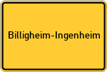 Place name sign Billigheim-Ingenheim