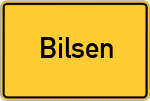 Place name sign Bilsen