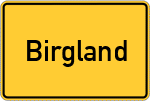 Place name sign Birgland