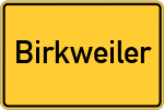 Place name sign Birkweiler