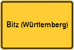 Place name sign Bitz (Württemberg)