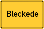 Place name sign Bleckede