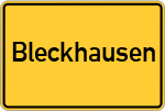 Place name sign Bleckhausen, Eifel