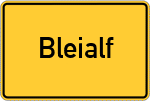 Place name sign Bleialf