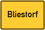 Place name sign Bliestorf