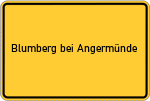 Place name sign Blumberg bei Angermünde