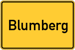 Place name sign Blumberg