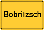 Place name sign Bobritzsch
