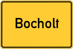 Place name sign Bocholt