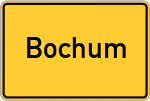 Place name sign Bochum