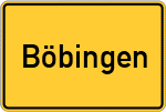 Place name sign Böbingen, Pfalz