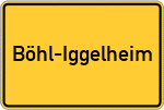 Place name sign Böhl-Iggelheim