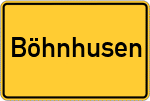 Place name sign Böhnhusen
