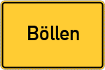 Place name sign Böllen