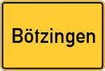 Place name sign Bötzingen