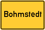 Place name sign Bohmstedt