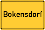 Place name sign Bokensdorf