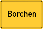 Place name sign Borchen