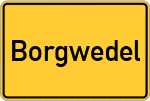 Place name sign Borgwedel