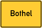 Place name sign Bothel, Kreis Rotenburg an der Wümme