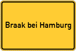 Place name sign Braak bei Hamburg
