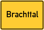 Place name sign Brachttal