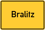 Place name sign Bralitz