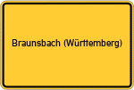 Place name sign Braunsbach (Württemberg)