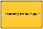 Place name sign Braunsberg bei Neuruppin
