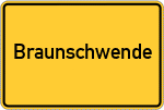Place name sign Braunschwende