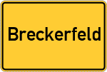 Place name sign Breckerfeld