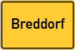 Place name sign Breddorf
