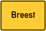 Place name sign Breest