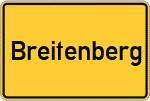 Place name sign Breitenberg, Niederbayern