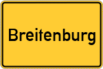 Place name sign Breitenburg