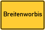 Place name sign Breitenworbis
