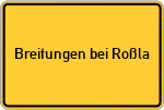 Place name sign Breitungen bei Roßla