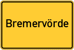 Place name sign Bremervörde