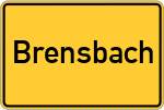 Place name sign Brensbach