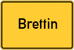 Place name sign Brettin
