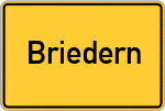 Place name sign Briedern