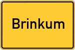 Place name sign Brinkum, Ostfriesland